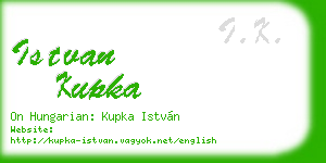 istvan kupka business card